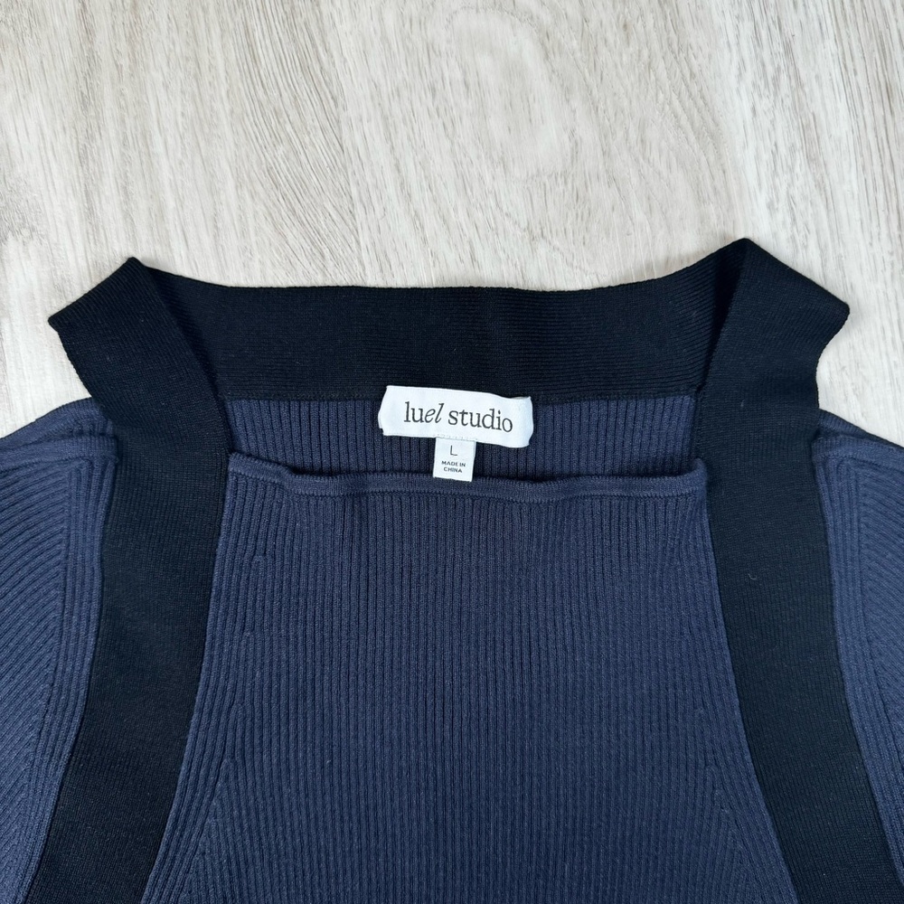 NWT💙Intermix Luel Studio💙Devon Cut-Out Rib Knit Top - Picture 10 of 14
